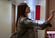 Two horny girls indulge in passionate lesbian licking at home