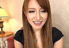 Japanese slender gal intensely fingering and squirting hard