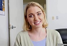 Wow! Blonde Teen Sucks Black Cock at Wild Porn Audition