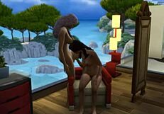 seraphina interacts with the neighbor in sims 4
