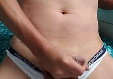 i'm watching this gay boy in his underwear
