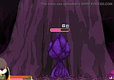 Monsters grope girls in anime game