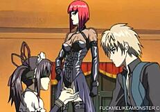 Lezdom BDSM ass beading on restrained petite teen