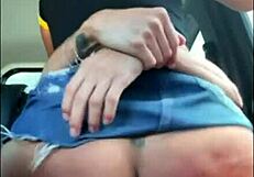 hey, in the middle of the trip, she decided to sit on my big cock 😏