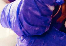 ASMR Masturbation in Gloves with Loads of Cum