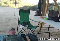 brunette pulled over by music cop for a cavity search, hinting at anal and blowjob.