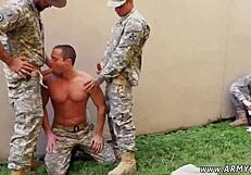 Feeling the excitement of straight soldiers on mail day in gay tube.