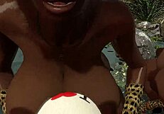 Tribal African Twins With Big Tits And Ass In Anal Blowjob