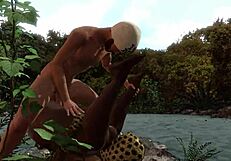 Tribal African Twins With Big Tits And Ass In Anal Blowjob