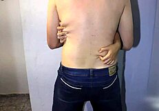 Dry Humping in Tight Leggings Leads to Sticky Finish