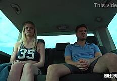 Squirting for a Ride Downtown! Bent Over in Car with Monster Cock!