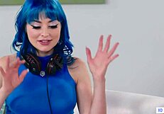 My lesbian girlfriend is a gamer licking big tits and pussy