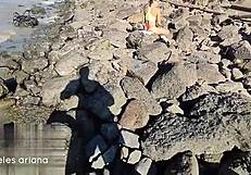 giving the cameraman a blowjob and cumshot