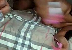 Petite Ebony Stepsister Tests Big Black Cock at Home