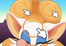 Rouge expertly sucks cock and swallows cum in intense hentai scene. Her ass gets pounded hard during action.