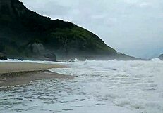 latina amateur finds big cock on beach for doggystyle assfucking and cum.