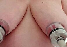 Amateur Tits Teased with Nipple Suction Cups for Intense Play