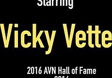 Vicky Vette Strips Red Bikini And Sucks Lover's Big Cock