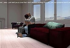 Young Brunette Meets Grandfather for Creampie at Edmond's Home