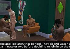 Owen and Jake Fuck New Neighbor Couple in Sims