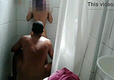 Made Friend Cum Hard in Bathroom!