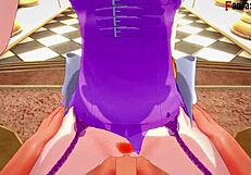 scáthach-skadi getting it on the throne in this fantasy hentai.