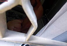 Watching my half-brother roughly fuck his wife in the bedroom through the window