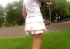 wanna see public sex with a creampie at the park?