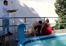 Gauchada enjoys a hot and steamy pool scene with a big dick