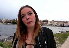 Teen Skyla chats after work in this casual interview setting.