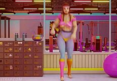 lesbian training in 3d anime