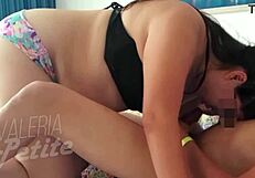 Petite Mexican Teen Stepsister Sucking Cock and Getting Fucked in Pussy