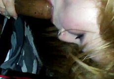 Busty Chubby Ginger Sucks Black Cock In Blowjob