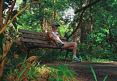 couple enjoys outdoor handjob in the forest