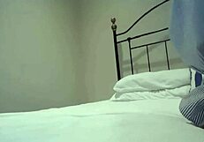 Adorable girl in shirt enjoys chatting online