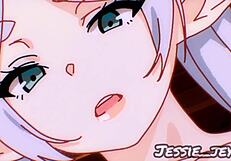 Frieren engages in explicit hentai parody scenes