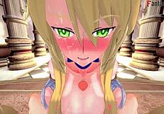 Artoria Pendragon is getting fucked hard in this Fate Zero hentai scene