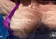 Busty Pinay flaunts her big boobs while chilling by the pool