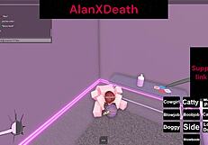 I gave her an intense orgasm in Roblox with blowjob and doggystyle