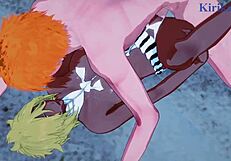 Nelliel and Tier Harribel Get Intensely Fucked by Ichigo Kurosaki in Bleach Hentai