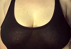 Emotional Slapping My Huge Tits Against Table Feels So Wild