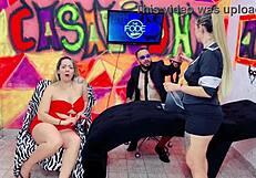 Suzy Gives Ass to Diguinha DJ for Intense Double Penetration.