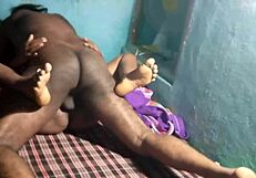 Indian young wife enjoys intense activities with her partner.