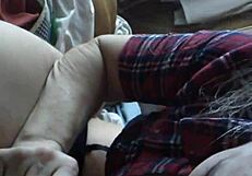 milf deepthroats monster cock, intriguing contrast between her experience and the huge size