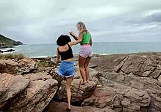 first experience with brazilian babes mari and mih big ass outdoor sex