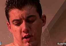 Horny Gays Sucking Big Cocks at the Mirror