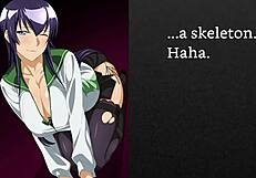 Faygrey and Busujima Saeko humiliate their new pet with joi cei petplay degradation in no toys session.