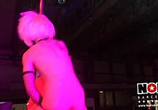 Galician party with blonde teen and holiday fun