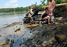 thick wife fucked in the mud on a nature walk - becky tailorxxx