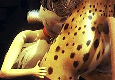 young fox sucks two futanari dicks until they cum in his mouth sissy crossdress furry yaoi hentai